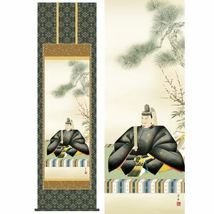 天神／てんじん　幅54.5×高さ約190cm　小野洋舟／おのようしゅう　慶事飾り　慶祝画　天神 掛け軸 掛軸 [20]