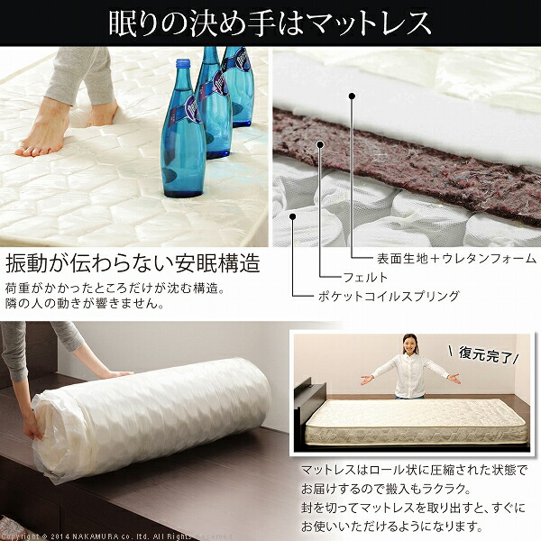 在庫処分大特価 収納付き頑丈ベッド カルバンストレージ ダブル ポケットコイルスプリングマットレスセット コンセント 引き出し 宮付き 木目 木製 シンプル その他 Indonesiadevelopmentforum Com