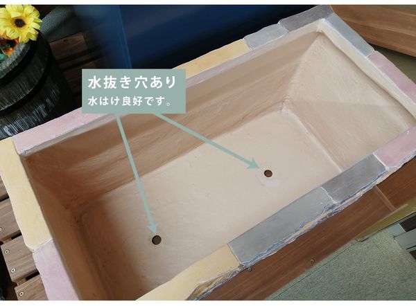 ベランダ 家具と雑貨のお店 プランター アメリカン レンガ調プランター レンガ花壇 屋外 カバー 庭 プランター ガーデニング 水抜き穴 屋外 北欧 庭 幅60 ナチュラル カバー レンガ花壇 おしゃれ アメリカン ガーデニング 鉢カバー 鉢カバー ベランダ 鉢 おしゃれ