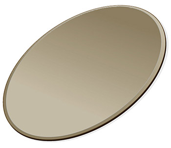 ミラー トレイ ミラー トレー 鏡 トレイ 鏡 トレー：ブロンズミラー（ブロンズ色の鏡） 楕円形（160x240mm）（鏡トレイ 鏡トレー ミラートレイ ミラートレー ベーストレイ ディスプレイ トレー トレイ） おしゃれ 北欧 夏セール 送料無料 模様替え｜鏡 ミラー 洗面 インテリア IVY