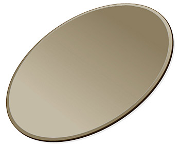 ミラー トレイ ミラー トレー 鏡 トレイ 鏡 トレー：ブロンズミラー（ブロンズ色の鏡） 楕円形（266x400mm）（鏡トレイ 鏡トレー ミラートレイ ミラートレー ベーストレイ ディスプレイ トレー トレイ） おしゃれ 北欧 夏セール 送料無料 模様替え｜鏡 ミラー 洗面 インテリア IVY
