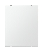 風呂 鏡 400x500mm 長方形 シンプルカット お風呂 鏡 壁掛け ミラー 日本製 5mm厚 取付金具と説明書 壁掛け鏡 美容院 理容院 エステ 病院 医院 クリニック 開院 工務店 新築 改築 リフォーム リノベーション 角型 四角 四角形 鏡 防湿 バスミラー