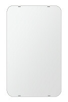 浴室 鏡 380x640mm 角丸四角形 シンプルカット 浴室鏡 鏡 壁掛け ミラー 日本製 5mm厚 取付金具と説明書 壁掛け鏡 プレゼント 引越し お祝い 新築 祝い 改築 結婚 開院 開店 開業 創立 記念 お返し 角型 四角 四角形 鏡 防湿 バスミラー