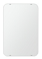 浴室 鏡 406x610mm 角丸四角形 シンプルカット 浴室鏡 鏡 壁掛け ミラー 日本製 5mm厚 取付金具と説明書 壁掛け鏡 プレゼント 引越し お祝い 新築 祝い 改築 結婚 開院 開店 開業 創立 記念 お返し 角型 四角 四角形 鏡 防湿 バスミラー