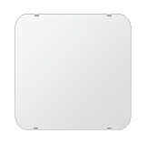 クリスタル ミラー 450x450mm 角丸四角形 シンプルカット 鏡 壁掛け ミラー 壁掛け 日本製 5mm厚 玄関 リビング 寝室 トイレ 壁掛け鏡 ウオールミラー 姿見 全身 角が丸い 角型 四角 四角形 夏セール 送料無料 模様替え|鏡 ミラー 洗面 インテリア IVY