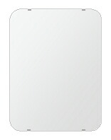 トイレ 鏡 455x608mm 角丸四角形 シンプルカット トイレ鏡 鏡 トイレ 壁掛け ミラー 壁掛け 日本製 5mm厚 取付金具と説明書 壁掛け鏡 美容院 理容院 エステ 病院 医院 クリニック 開院 工務店 新築 改築 リフォーム リノベーション 角型 四角 四角形