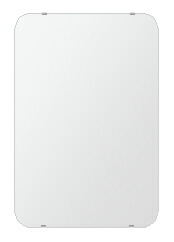 風呂 鏡 506x760mm 角丸四角形 シンプルカット お風呂 鏡 壁掛け ミラー 日本製 5mm厚 取付金具と説明書 壁掛け鏡 美容院 理容院 エステ 病院 医院 クリニック 開院 工務店 新築 改築 リフォーム リノベーション 角型 四角 四角形 鏡 防湿 バスミラー