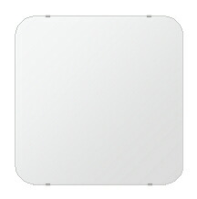 風呂 鏡 650x650mm 角丸四角形 シンプルカット お風呂 鏡 壁掛け ミラー 日本製 5mm厚 取付金具と説明書 壁掛け鏡 美容院 理容院 エステ 病院 医院 クリニック 開院 工務店 新築 改築 リフォーム リノベーション 角型 四角 四角形 鏡 防湿 バスミラー