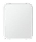 ＼今だけP2倍+送料無料!!／ クリスタル ミラー 400x500mm 角丸四角形 クリスタルカット 鏡 壁掛け ミラー 壁掛け 日本製 5mm厚 玄関 リビング 寝室 トイレ 壁掛け鏡 ウオールミラー 姿見 全身 角が丸い 角型 四角 四角形
