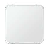 ＼今だけP2倍+送料無料!!／ クリスタル ミラー 450x450mm 角丸四角形 クリスタルカット 鏡 壁掛け ミラー 壁掛け 日本製 5mm厚 玄関 リビング 寝室 トイレ 壁掛け鏡 ウオールミラー 姿見 全身 角が丸い 角型 四角 四角形