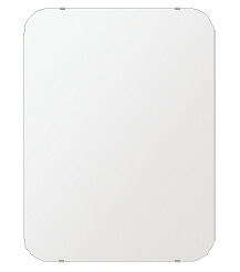 ＼今だけP2倍+送料無料!!／ スーパークリアー ミラー 608x811mm 角丸四角形 シンプルカット 鏡 壁掛け ミラー 壁掛け 日本製 5mm厚 玄関 リビング 寝室 トイレ 高透過 高精彩 壁掛け鏡 ウオールミラー 姿見 全身 角が丸い 角型 四角 四角形
