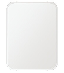 ＼今だけP2倍+送料無料!!／ スーパークリアー ミラー 608x811mm 角丸四角形 クリスタルカット 鏡 壁掛け ミラー 壁掛け 日本製 5mm厚 玄関 リビング 寝室 トイレ 高透過 高精彩 壁掛け鏡 ウオールミラー 姿見 全身 角が丸い 角型 四角 四角形