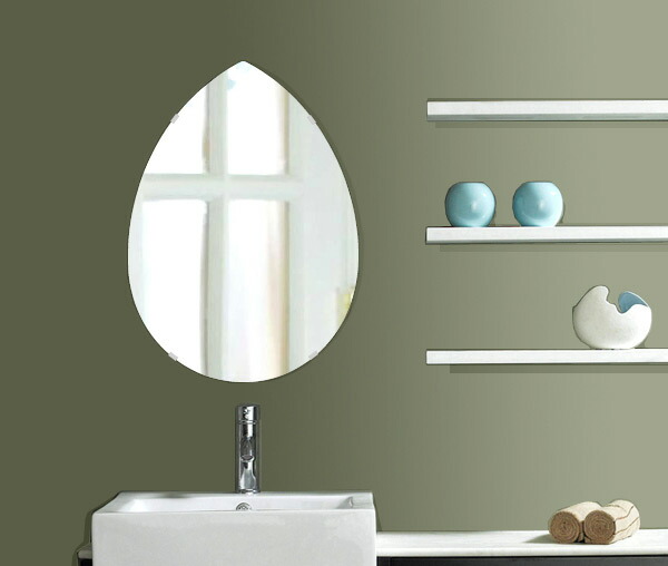 楽天市場 洗面 鏡 430x600mm ペア シンプルカット 洗面鏡 洗面台 鏡 洗面所 鏡 壁掛け ミラー 日本製 5mm厚 取付金具と説明書 壁掛け 鏡 ウオールミラー 防湿鏡 姿見 鏡 全身 おしゃれ 軽量 洋梨 宝石 鏡 防湿 鏡 ミラー 洗面 インテリア Ivy