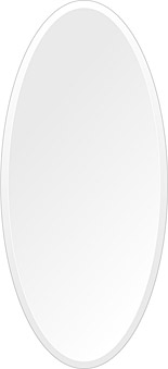 ＼今だけP2倍+送料無料!!／ スーパークリアー ミラー 420x920mm 楕円形 デラックスカット 鏡 壁掛け ミラー 壁掛け 日本製 5mm厚 玄関 リビング 寝室 トイレ 高透過 高精彩 壁掛け鏡 ウオールミラー 姿見 全身 楕円 丸 長丸 丸い オーバル
