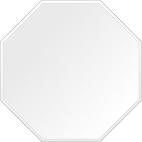 ＼今だけP2倍+送料無料!!／ スーパークリアー ミラー 500x500mm 正八角形 クリスタルカット 鏡 壁掛け ミラー 壁掛け 日本製 5mm厚 玄関 リビング 寝室 トイレ 高透過 高精彩 壁掛け鏡 ウオールミラー 姿見 全身 正八角 八角形 オクタゴン