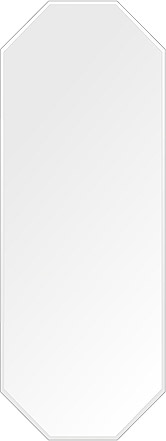 スーパークリアー ミラー 450x1200mm 八角形 クリスタルカット 鏡 壁掛け ミラー 壁掛け 日本製 5mm厚 玄関 リビング 寝室 トイレ 高透過 高精彩 壁掛け鏡 ウオールミラー 姿見 全身 八角 八角形 オクタゴン 夏セール 送料無料 模様替え｜鏡 ミラー 洗面 インテリア IVY
