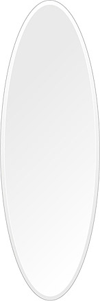 ＼今だけP2倍+送料無料!!／ スーパークリアー ミラー 400x1200mm 楕円形 デラックスカット 鏡 壁掛け ミラー 壁掛け 日本製 5mm厚 玄関 リビング 寝室 トイレ 高透過 高精彩 壁掛け鏡 ウオールミラー 姿見 全身 楕円 丸 長丸 丸い オーバル｜鏡 ミラー 洗面 インテリア IVY