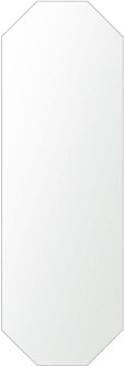 トイレ 鏡 300x900mm 八角形 シンプルカット トイレ鏡 鏡 トイレ 壁掛け ミラー 壁掛け 日本製 5mm厚 取付金具と説明書 壁掛け鏡 プレゼント 引越し お祝い 新築 祝い 改築 結婚 開院 開店 開業 創立 記念 お返し 八角 八角形 オクタゴン