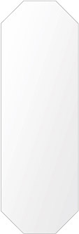 ＼今だけP2倍+送料無料!!／ スーパークリアー ミラー 300x900mm 八角形 シンプルカット 鏡 壁掛け ミラー 壁掛け 日本製 5mm厚 玄関 リビング 寝室 トイレ 高透過 高精彩 壁掛け鏡 ウオールミラー 姿見 全身 八角 八角形 オクタゴン｜鏡 ミラー 洗面 インテリア IVY