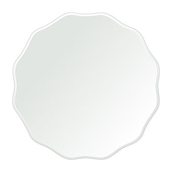 クリスタル ミラー 洗面鏡 浴室鏡 450x450mm サークル ウエーブ クリスタルカット 洗面 鏡 浴室 壁掛け ミラー 日本製 5mm厚 壁掛け鏡 ウオールミラー 防湿鏡 姿見 全身 洗面台 防湿 お風呂 引越し 新生活 お祝い 母の日 送料無料