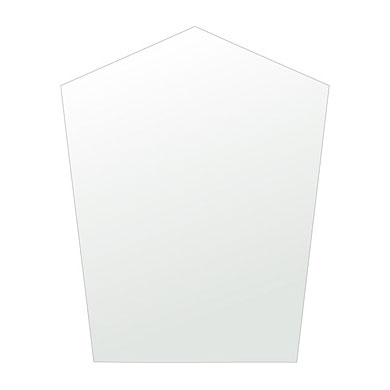 クリスタル ミラー 400x500mm ファンシーブリット シンプルカット 鏡 壁掛け ミラー 壁掛け 日本製 5mm厚 玄関 リビング 寝室 トイレ 壁掛け鏡 ウオールミラー 姿見 全身 夏セール 送料無料 模様替え｜鏡 ミラー 洗面 インテリア IVY