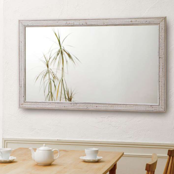 楽天市場】天然木 インディゴブルー ヴィンテージ仕上げ ミラー