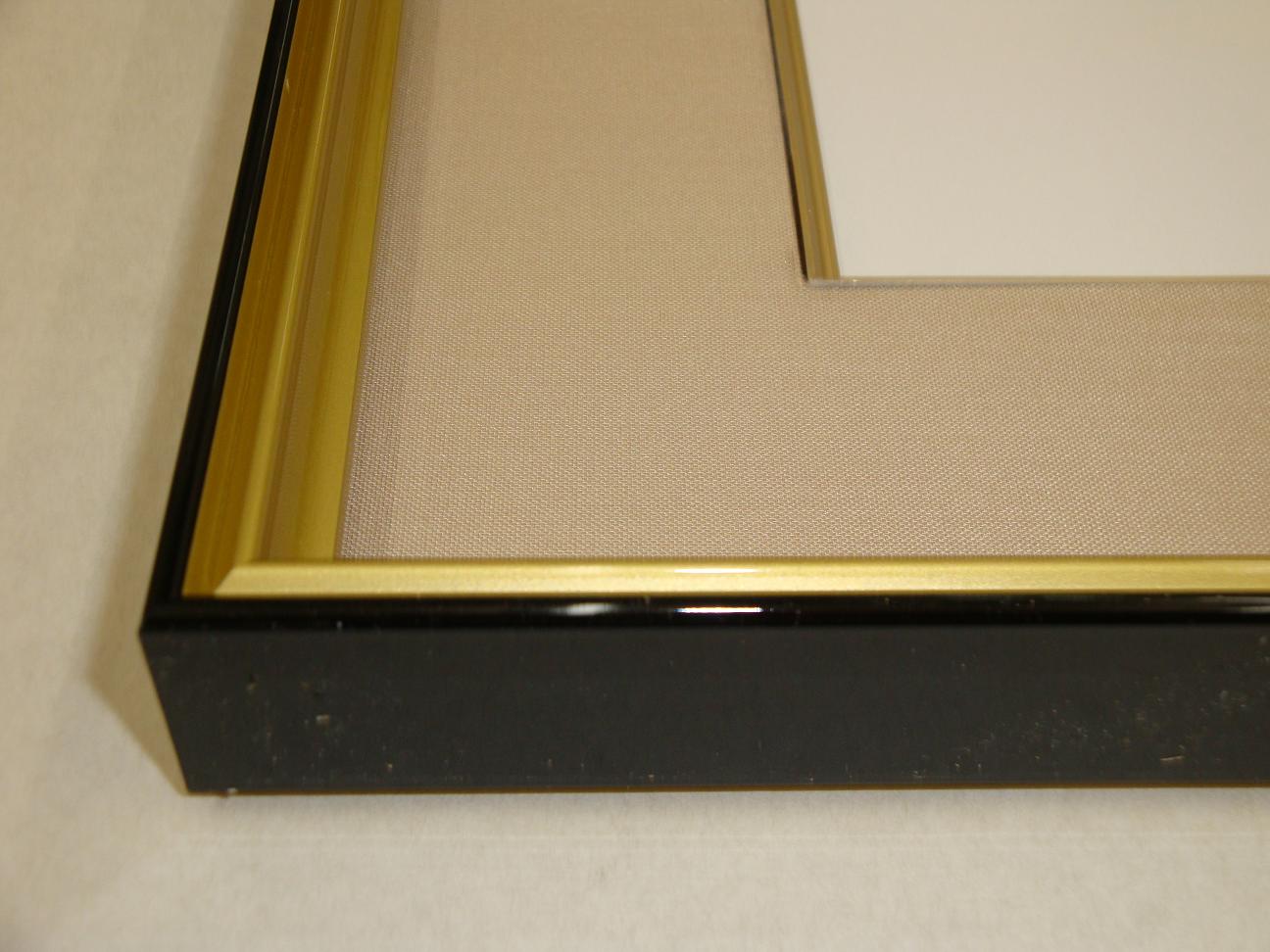 4150N黒金・色紙【色紙額】・【色紙用額縁】・【色紙額縁】〔樹脂製〕