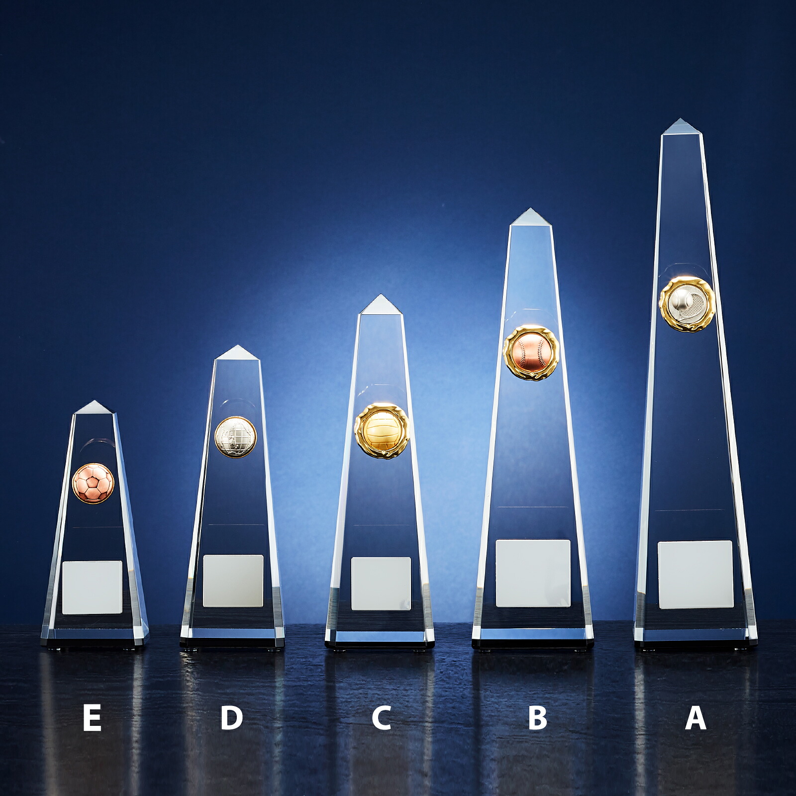【プレート彫刻無料】ガラス製ブロンズB-6000-D（O）　表彰　記念品　レプリカ