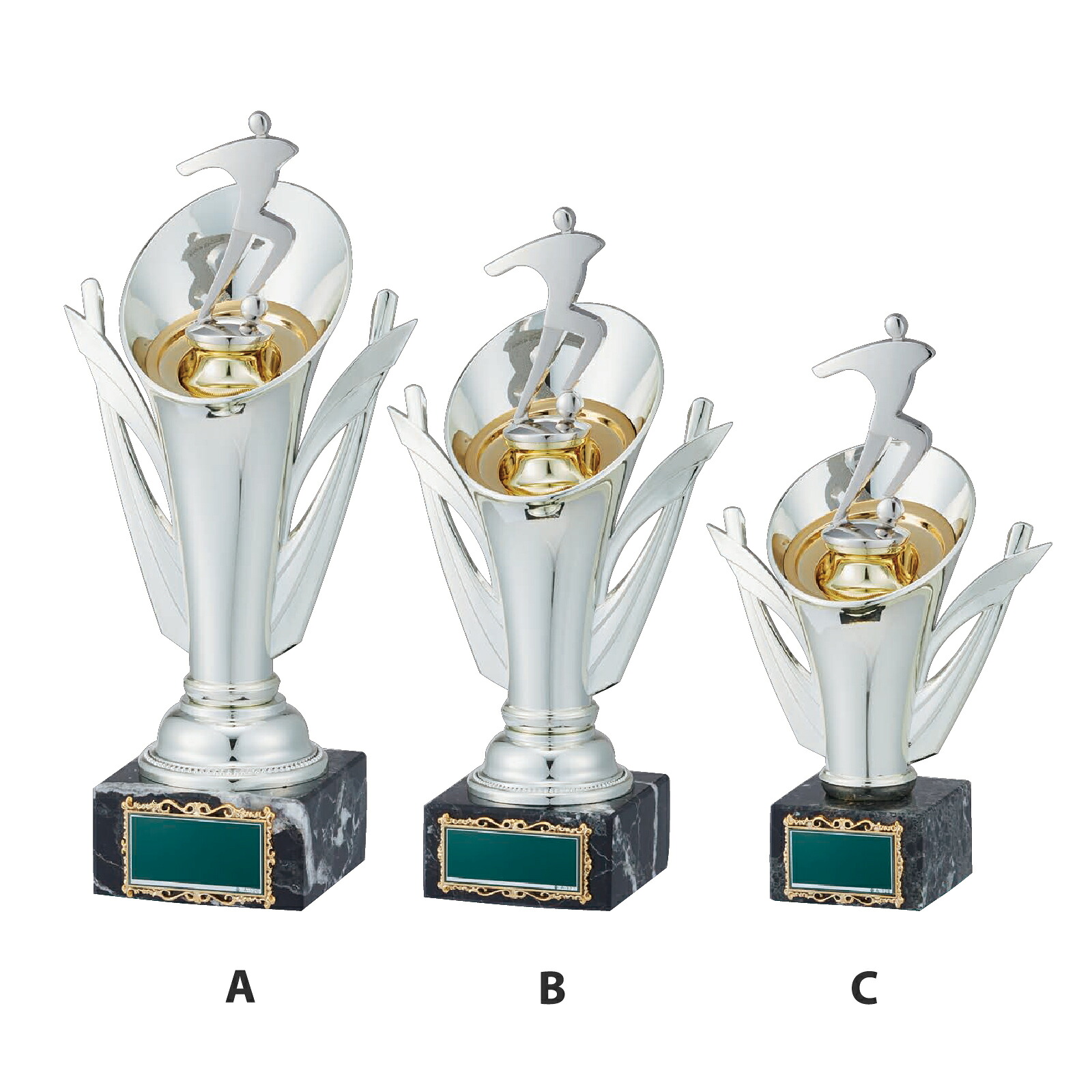 【プレート彫刻無料】樹脂製サッカーブロンズBT-2323-A（O）　トロフィー　表彰　記念品　レプリカ