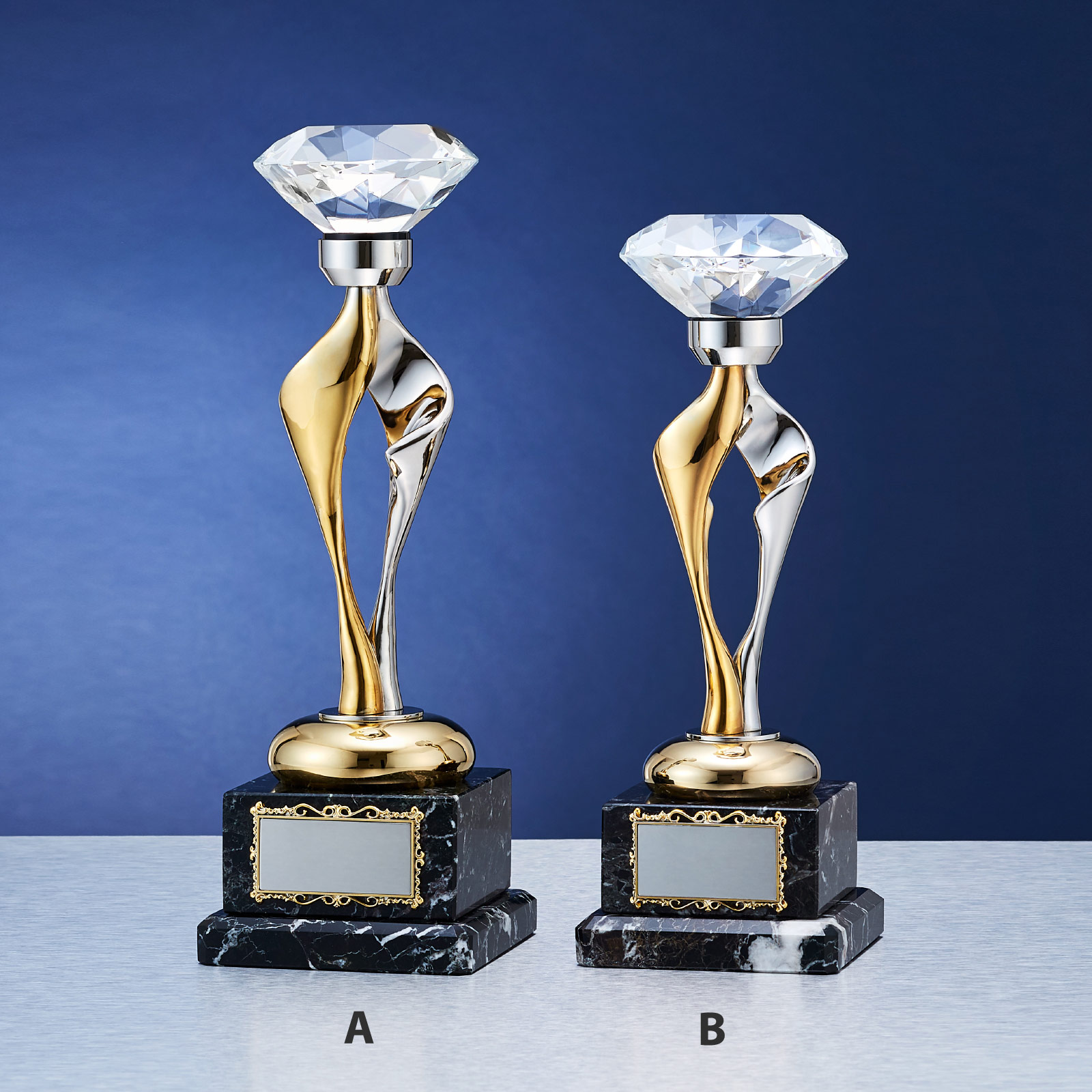【プレート彫刻無料】ガラス製ブロンズBW-2003-B(O) ガラス製トロフィー 表彰 記念品 レプリカ|トロフィー記念品の老舗 香川記章