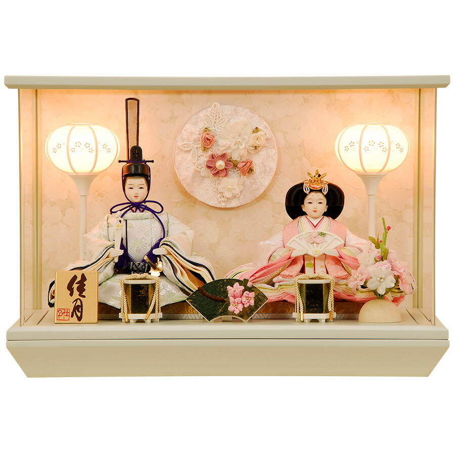 楽天市場】雛人形 ひな人形 K111 コンパクト 佳月 オルゴール付き