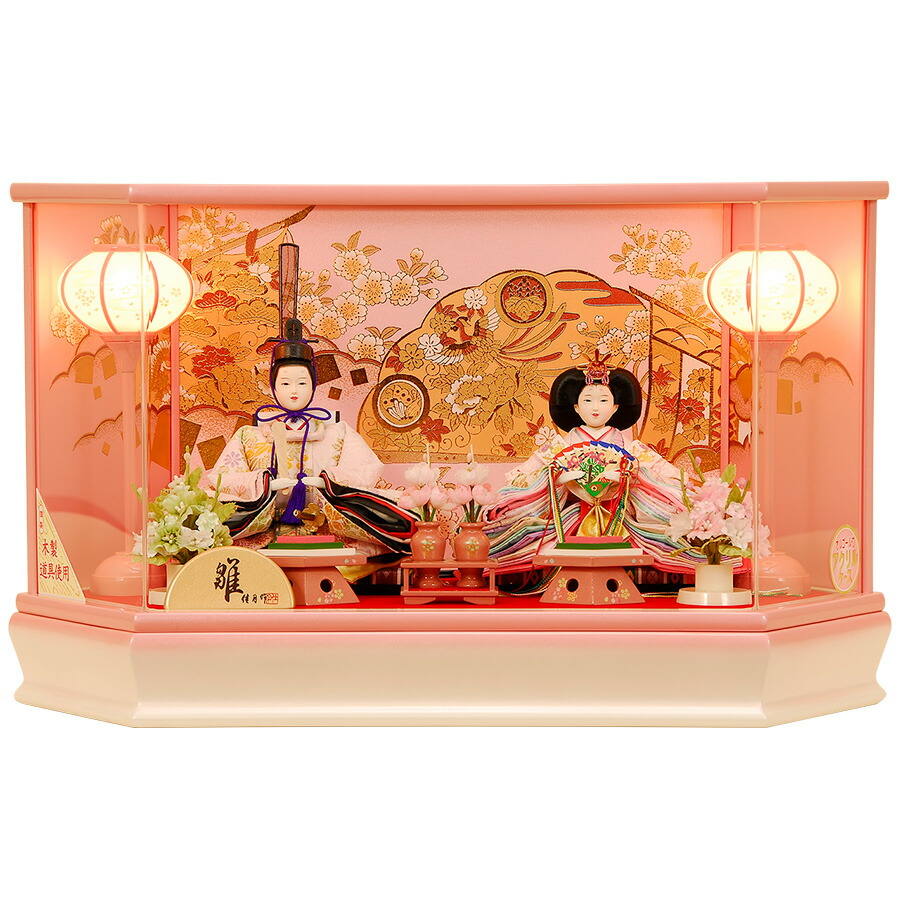 楽天市場】送料無料 久月作 雛人形 衣装着親王 オルゴール内蔵 六角