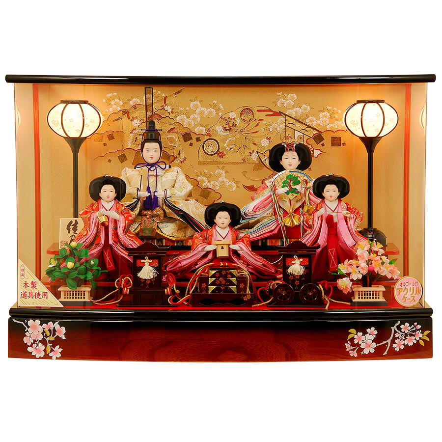 楽天市場】雛人形 ひな人形 K111 コンパクト 佳月 オルゴール付き