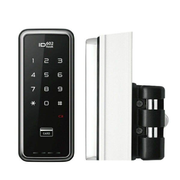 【電池錠 LOCKMAN】ロックマンジャパン デジタルドアロック 引戸対応型 ID-602hook カード_暗証番号式/自動施錠