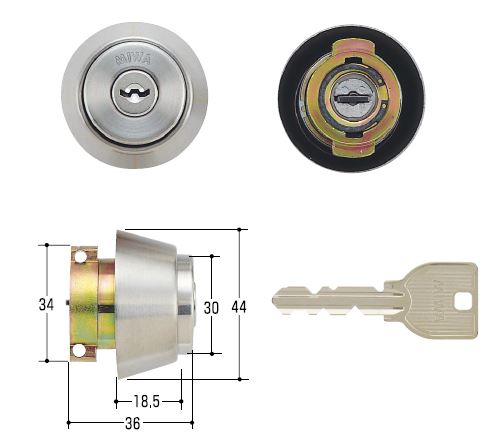 美和ロックMIWA U9シリンダーDT33〜42mm　60個 美和ロック MIWA ミワ U9 シリンダー LA.CY 扉厚33〜41mm ST