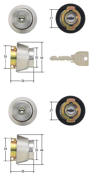 MIWA/美和ロック 鍵 U9円柱天使の都市/DA ST色（しろがね色）2ヶ区別不能 取替 取り替えっこ