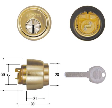 SHOWA ユーシン・ショウワ BX-535 CL 397-05-S06-40-CY 扉厚38～41mm｜かぎの蔵屋