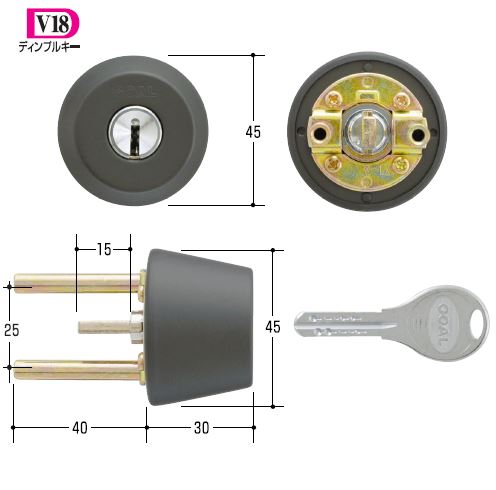GOAL V-TX 8830シル 扉厚43～46mm テール刻印43 シリンダー｜かぎの蔵屋 8,591円