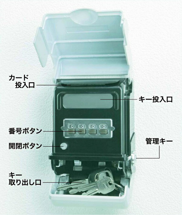 【楽天市場】キーボックス NEWキーポスト KPN-40 朝日工業 カギとカードの保管 壁掛け 暗証番号：かぎの蔵屋