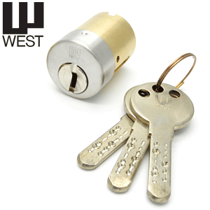 WEST916シリンダー ディンプルキー3本付セキスイハウス PPA4タイプ 交換シリンダー シルバー色 鍵 シリンダー 交換キー3本付|鍵と防犯の専門店smile-security