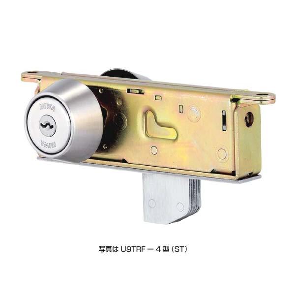 ＭＩＷＡ　Ｕ９ＴＲＦ-１　扉厚25～28・33～41mm　室外側：シリンダー付き / 室内側：サムターン付き　（ガラス扉用錠）　シルバー色　キー３本付き　【在庫品】