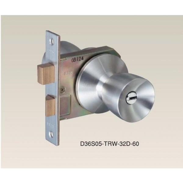 アルファ W鍵を掛ける D36S05-TRW32D-60 うしろ側仕掛ける６０ 扉厚２５～42 （上っ側：円柱付ノッブ/内側：総締め曲がること付ノッブ） 手がかり５本付き添い人 【店卸し資産品】★001511