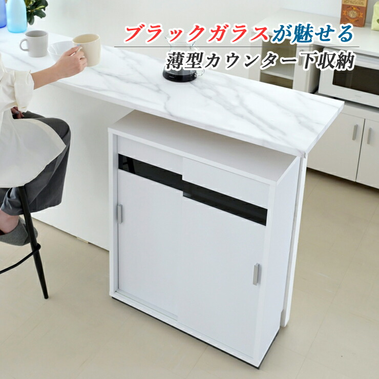 押し入れ カウンタ下納める 薄型 引き戸 カウンタ下 勝手もと 幅60 奥ふかさ22 高さ80珊 扉付き添い人 食器棚 モビール棚 か細い ルータ 差し込み