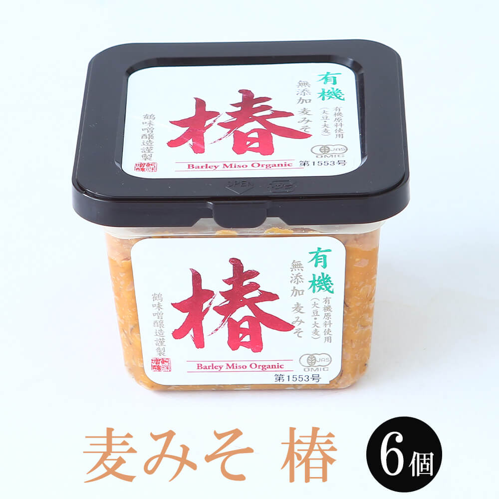 味噌 みそ 有機無添加麦みそ 椿 麦みそ 有機 無添加 福岡県 国産 送料無料 鶴味噌醸造 タビグルメ