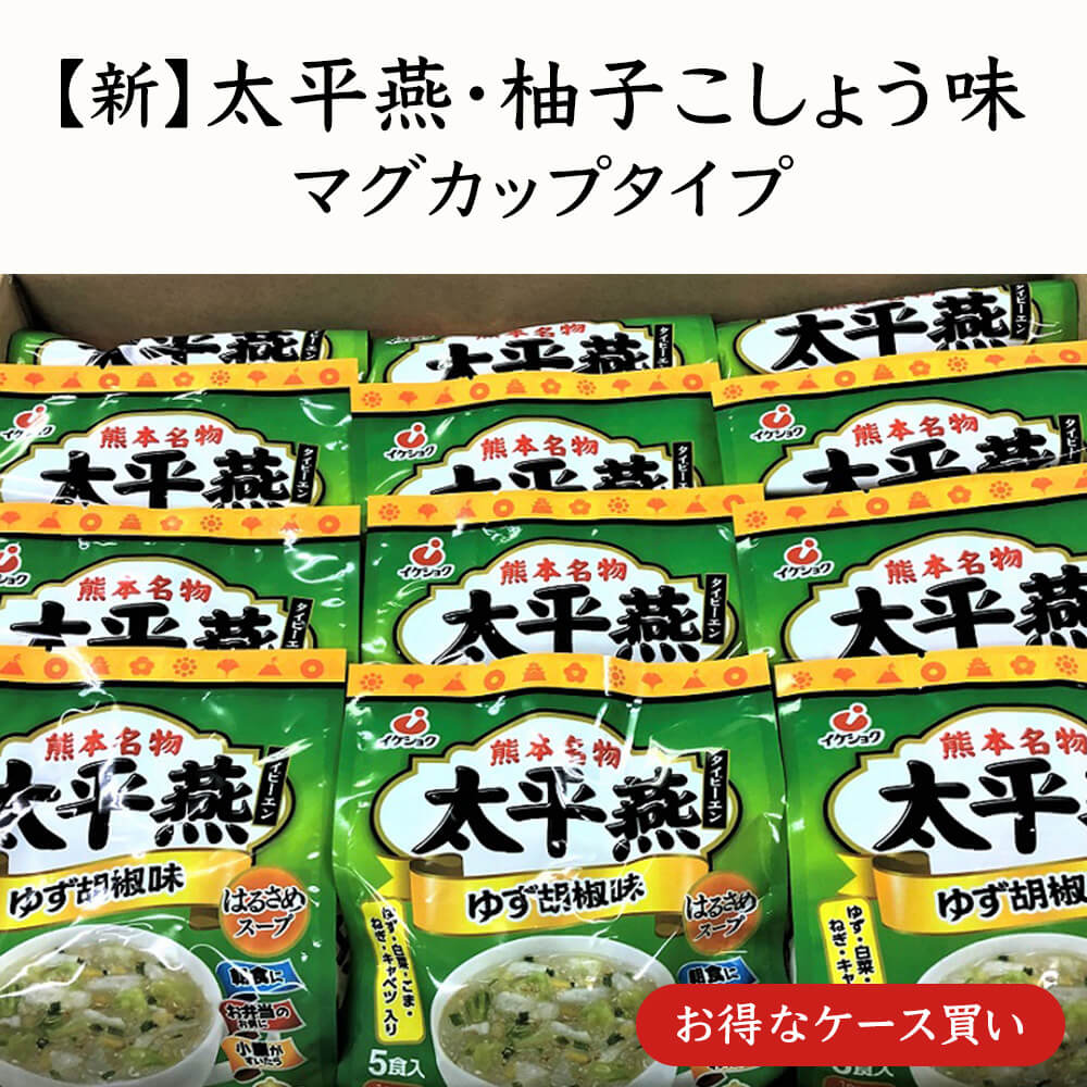 太平燕･柚子こしょう味マグカップタイプ （お得なケース買い） 5食入×12袋 熊本名物 郷土料理 タイピーエン ご当地グルメ スープ 春雨 野菜 チキン ゆず 簡単 インスタント お取り寄せ お土産 うまい おすすめ 常温 日持ち 人気 イケダ食品 タビグルメ