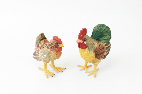 木目込み にわとり 楽天市場】木彫り細工にわとりAオス(約)幅6.0×奥行3.0×高さ5.0cmメス