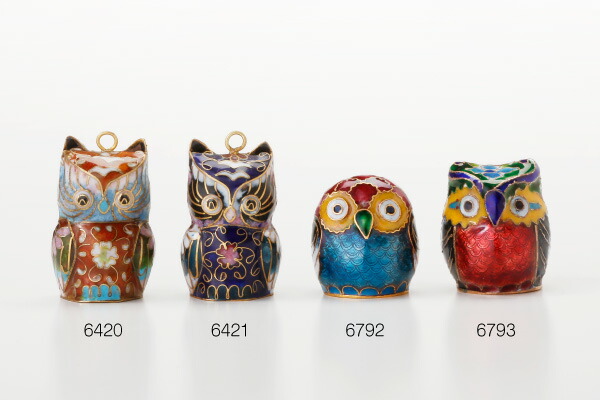 楽天市場】七宝焼き ふくろう※1点のみの価格です。6422S (約)幅5.1