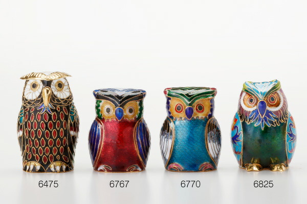 楽天市場】七宝焼き ふくろう ※1点のみの価格です。 6768 (約)幅6.8