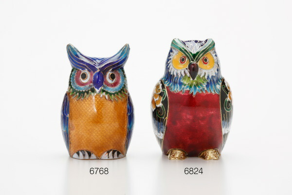 楽天市場】七宝焼き ふくろうの小物入れ※1点のみの価格です。6400 (約