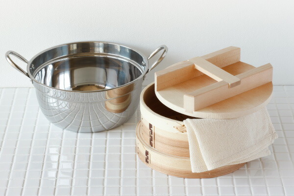 ［高級］未使用　鍋付き和せいろセット　27㎝　ステンレス鍋 鍋付き和せいろセット(27cmステンレス鍋)新品 未使用品 鍋付き和